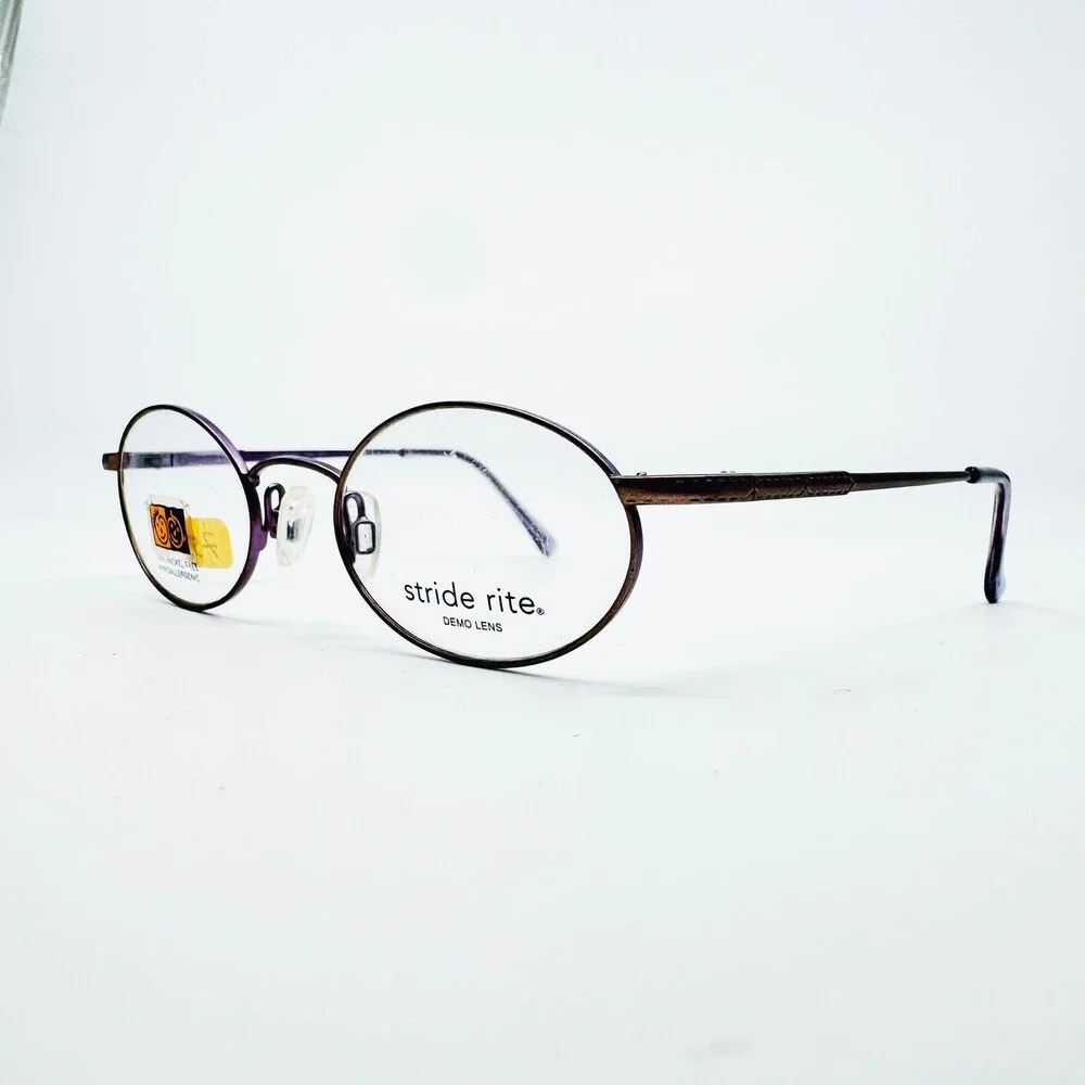 Stride Rite Eyeglass Frames Kids Purple New Oval Nickel Free SR-NFB 41-18-125